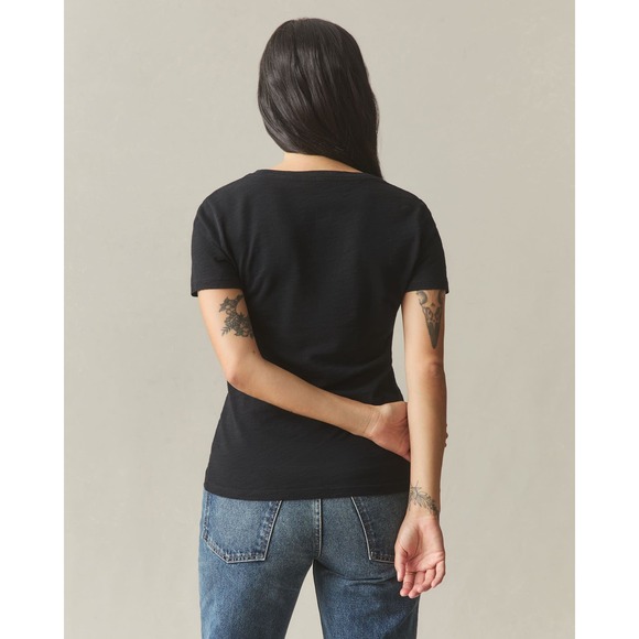 AMERICAN GIANT‎ Classic V Neck T Shirt Black Cotton XL Made in USA - Picture 6 of 9